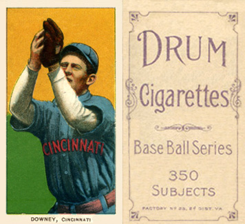 1909 White Borders Drum 350 Downey, Cincinnati #145 Baseball Card