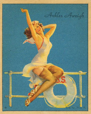 1944 American Beauties Ankles aweigh #3 Non-Sports Card