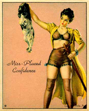 1944 American Beauties Miss-placed confidence #13 Non-Sports Card