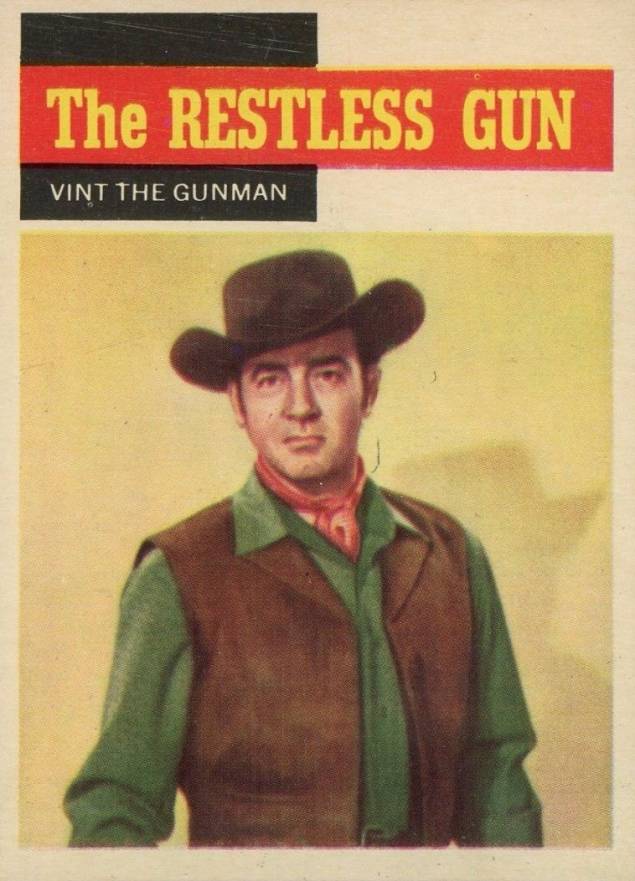 1958 T.V. Westerns Vint the gunman #54 Non-Sports Card