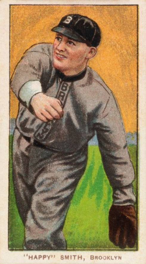 1909 White Borders Cycle 460 "Happy" Smith, Brooklyn #450 Baseball Card