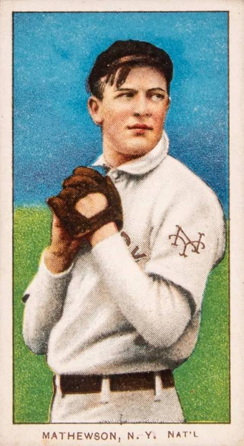 1909 White Borders Cycle 460 Mathewson, N.Y. Nat'L #307 Baseball Card