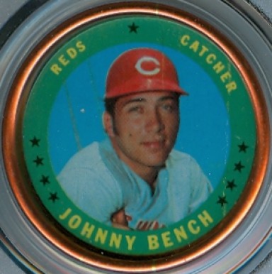 1971 Topps Coins Johnny Bench #149 Baseball Card