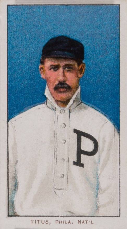 1909 White Borders Cycle 350 Titus, Phila. Nat'L #489 Baseball Card
