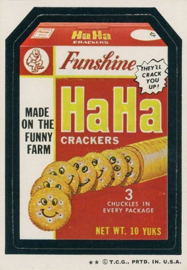 1974 Topps Wacky Packages 5th Series Ha Ha Crackers # Non-Sports Card