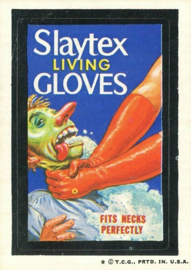 1974 Topps Wacky Packages 5th Series Slaytex Gloves # Non-Sports Card