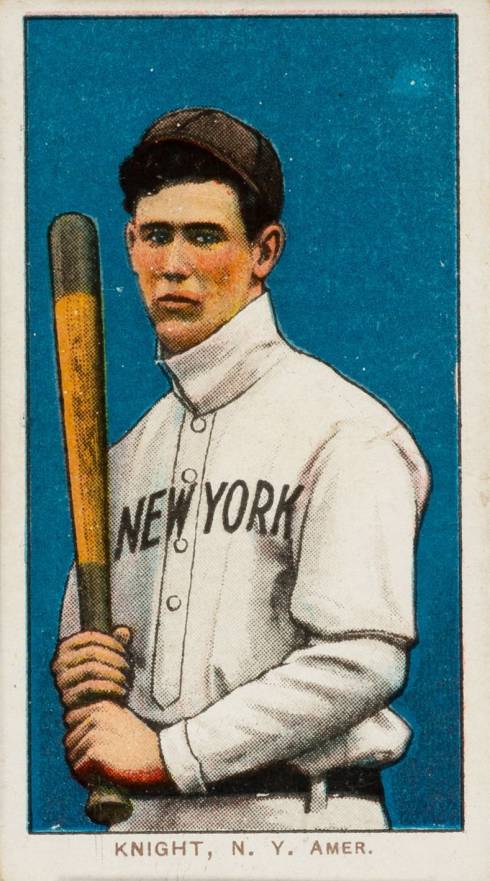 1909 White Borders Cycle 350 Knight, N.Y. Amer. #261 Baseball Card