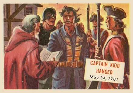 1954 Topps Scoop Captain Kidd Hanged #97 Non-Sports Card