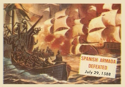 1954 Topps Scoop Spanish Armada defeated #113 Non-Sports Card
