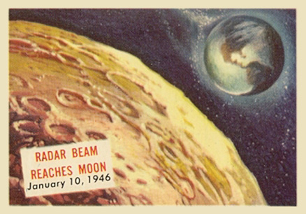 1954 Topps Scoop Radar beam reaches Moon #138 Non-Sports Card