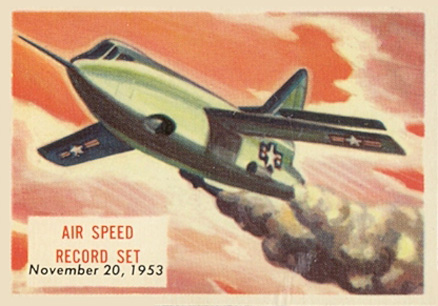 1954 Topps Scoop Air speed record set #139 Non-Sports Card