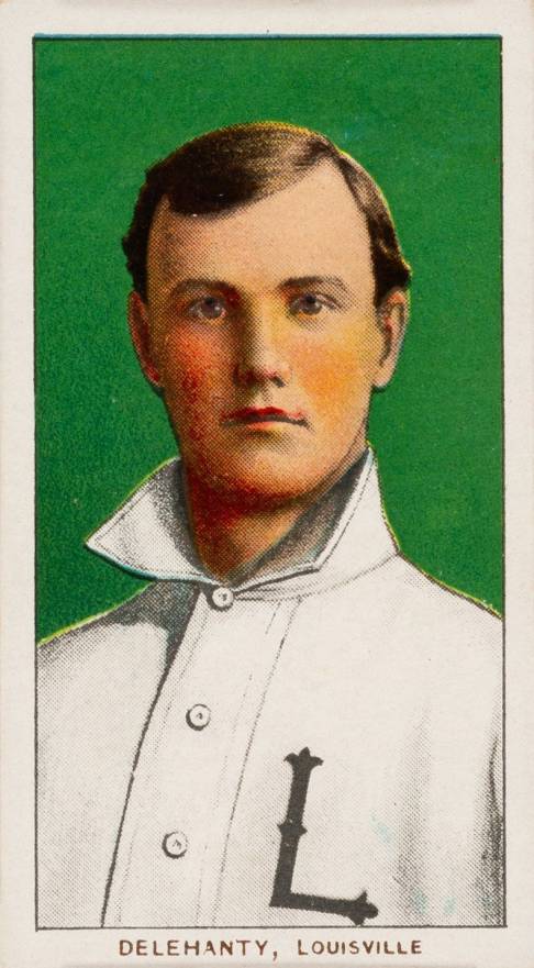 1909 White Borders Cycle 350 Delehanty, Louisville #123 Baseball Card