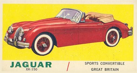 1961 Topps Sports Cars Jaguar XK-150 #60 Non-Sports Card