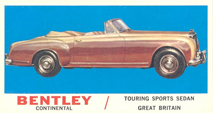 1961 Topps Sports Cars Bentley Continental #22 Non-Sports Card