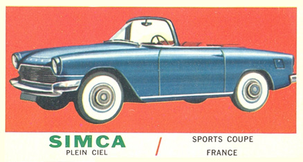 1961 Topps Sports Cars Simca Plein Ciel #31 Non-Sports Card