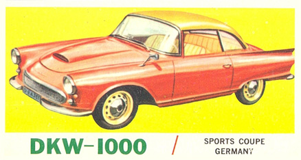 1961 Topps Sports Cars DKW-1000 #40 Non-Sports Card