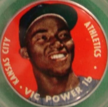 1956 Topps Pins Vic Power # Baseball Card