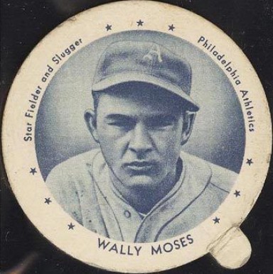 1938 Dixie Lids Wally Moses # Baseball Card