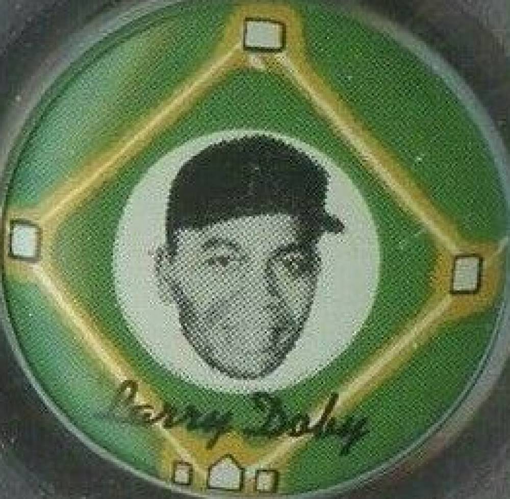 1956 Yellow Basepath Pin Larry Doby # Baseball Card
