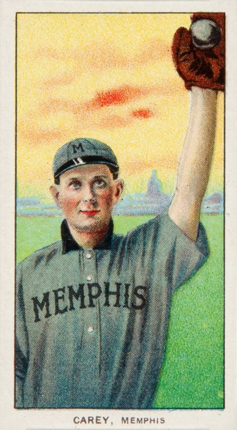 1909 White Borders Piedmont & Sweet Caporal Carey, Memphis #72 Baseball Card