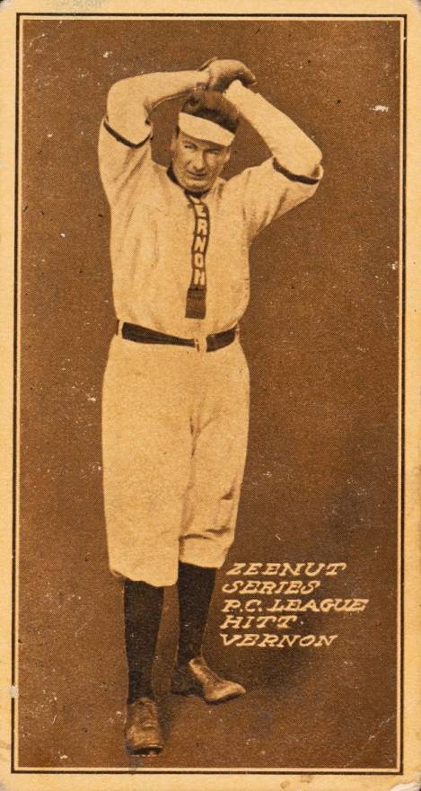 1911 Zeenut Pacific Coast League Hitt, Vernon # Baseball Card