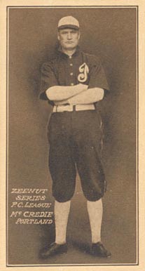 1911 Zeenut Pacific Coast League McCredie # Baseball Card