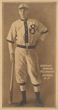 1911 Zeenut Pacific Coast League Powell # Baseball Card