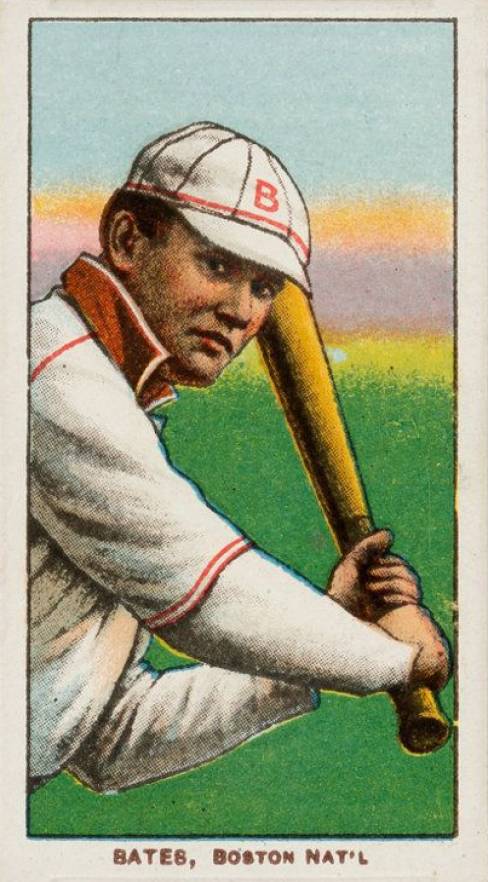 1909 White Borders Piedmont & Sweet Caporal Bates, Boston Nat'l #24 Baseball Card