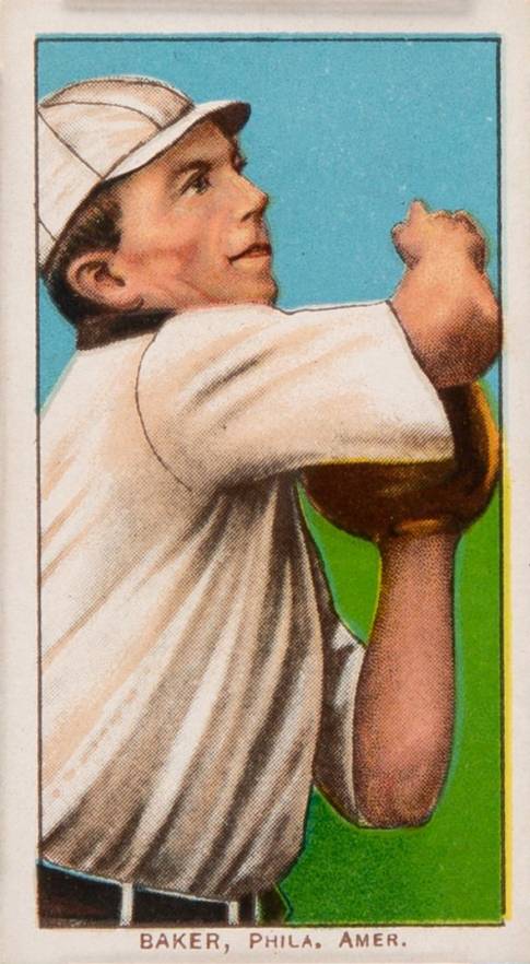 1909 White Borders Piedmont & Sweet Caporal Baker, Phila. Amer. #15 Baseball Card