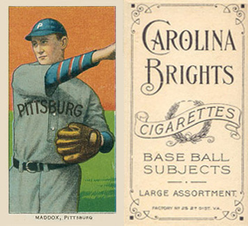 1909 White Borders Carolina Brights Maddox, Pittsburgh #294 Baseball Card