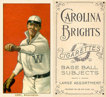 1909 White Borders Carolina Brights Gray, Washington #193 Baseball Card