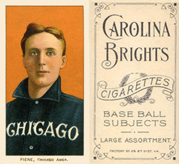 1909 White Borders Carolina Brights Fiene, Chicago Amer. #172 Baseball Card