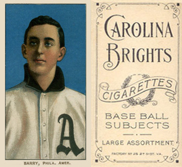 1909 White Borders Carolina Brights Barry, Phila. Amer. #20 Baseball Card