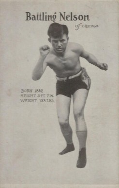1915 Max Stein Photo Postcard Battling Nelson # Other Sports Card