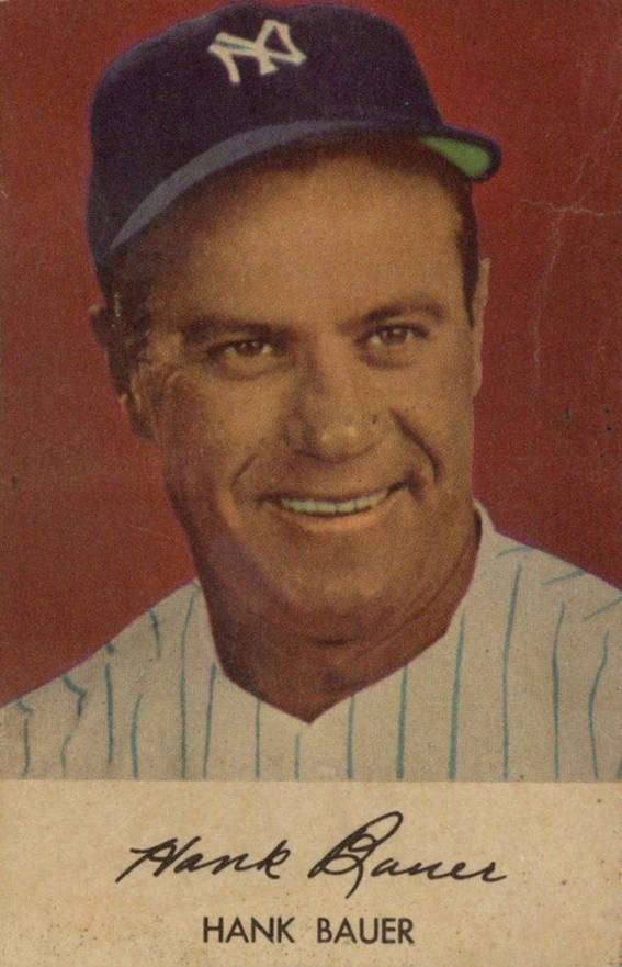 1953 Briggs Meats Hank Bauer #1 Baseball Card