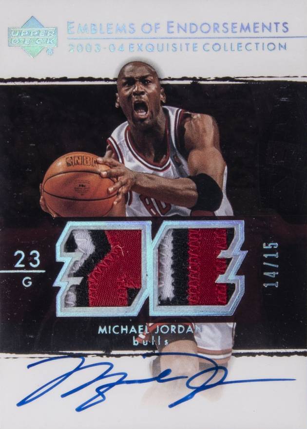 2003 UD Exquisite Collection Emblems of Endorsements Michael Jordan #EM-MJ	  Basketball Card