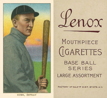 1909 White Borders Lenox-Brown Cobb, Detroit #98 Baseball Card