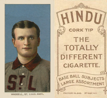 1909 White Borders Hindu-Brown Waddell, St. Louis Amer. #493 Baseball Card