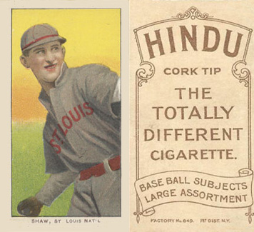 1909 White Borders Hindu-Brown Shaw, St. Louis Nat'L #440 Baseball Card