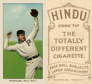 1909 White Borders Hindu-Brown McQuillan, Phila. Nat'L #328 Baseball Card