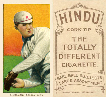 1909 White Borders Hindu-Brown Lindaman, Boston Nat'L #286 Baseball Card