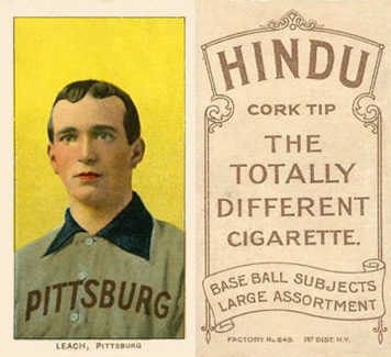 1909 White Borders Hindu-Brown Leach, Pittsburgh #280 Baseball Card