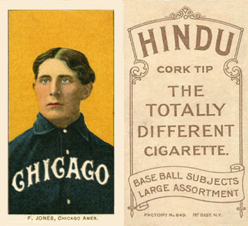 1909 White Borders Hindu-Brown F. Jones, Chicago Amer. #238 Baseball Card