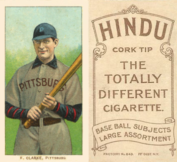 1909 White Borders Hindu-Brown F. Clarke, Pittsburgh #91 Baseball Card