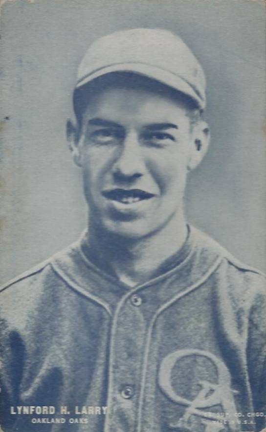 1928 Exhibit P.C.L. Lynford H Larry # Baseball Card