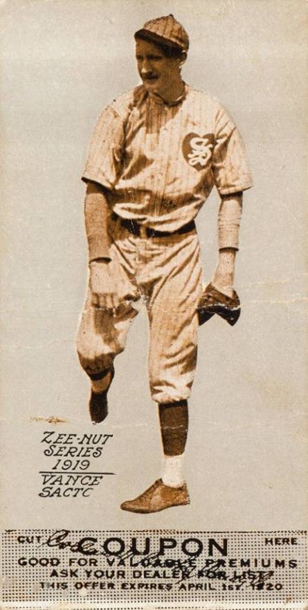 1919 Zeenut Vance # Baseball Card