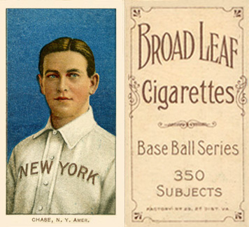 1909 White Borders Broadleaf 350  Chase, N.Y. Amer. #83 Baseball Card