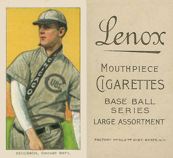 1909 White Borders Lenox-Black Reulbach, Chicago Nat'L #407 Baseball Card