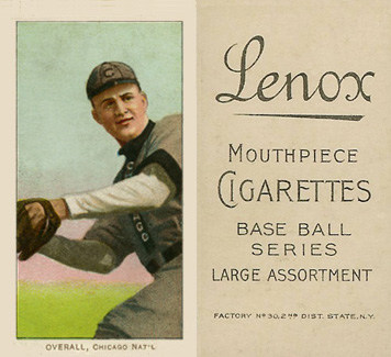 1909 White Borders Lenox-Black Overall, Chicago Nat'L #374 Baseball Card
