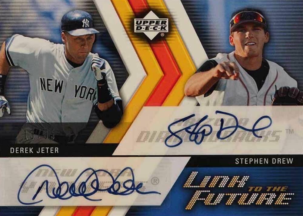 2005 Upper Deck Update Link to the Future Dual Signatures Derek Jeter/Stephen Drew #LF-DJ Baseball Card